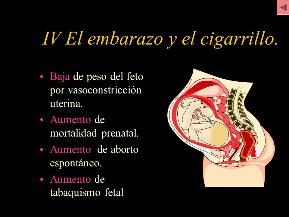 Danos del tabaco en el embarazo